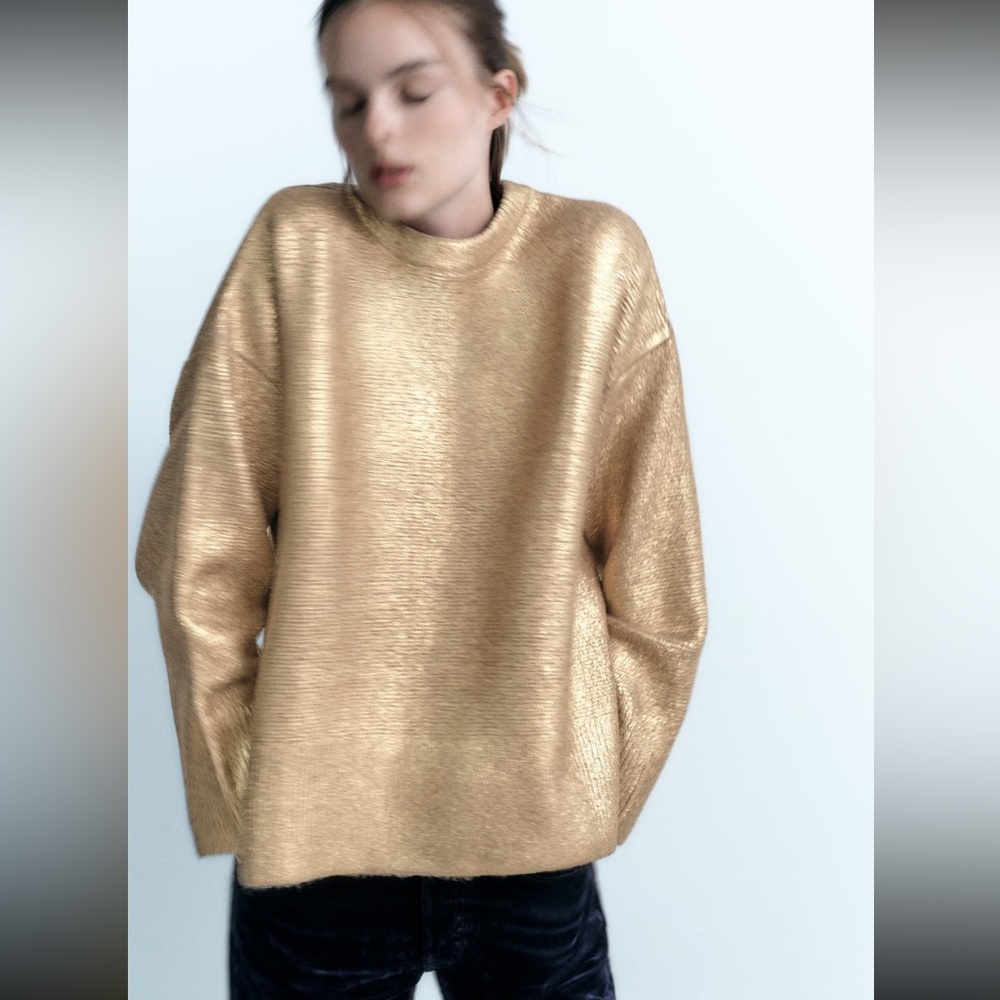 Zara metallic sweater